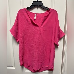 Zenana Outfitters Vibrant Pink Blouse